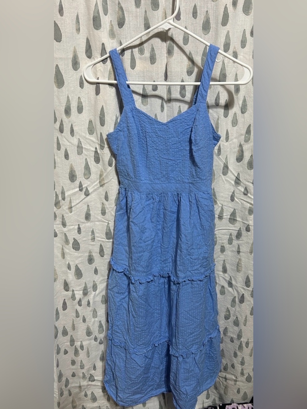 Japna Light Blue Tiered Maxi Dress